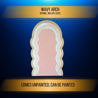 Thumbnail for Wavy Fun Arch Backdrop Wall.  Party Prop 4 colors Wedding Birthday Decor.