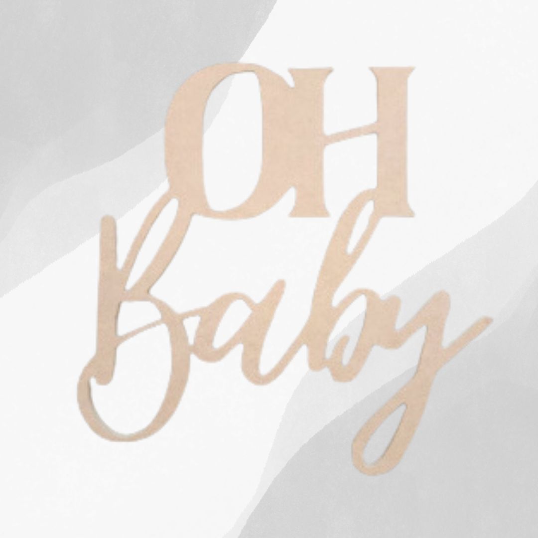 Oh Baby Backdrop Small Wall sign for birthday or baby shower. Party drop or decor for rental companies.