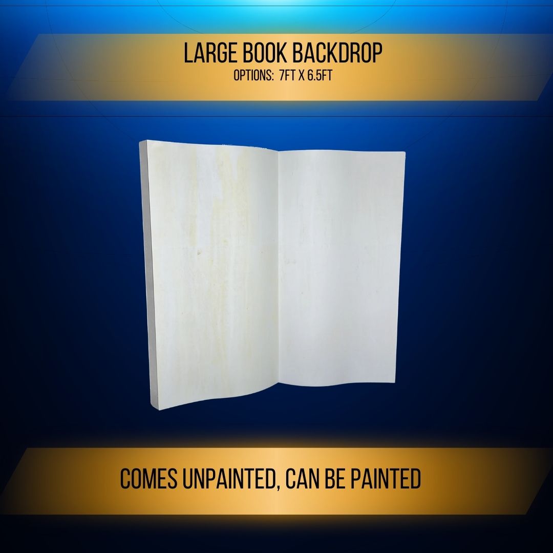 Open Book Large backdrop for fantasy party backdrops and event rentals