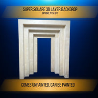 Thumbnail for Extra Large Square 3D layer backdrop Very Large party prop and rental equipment