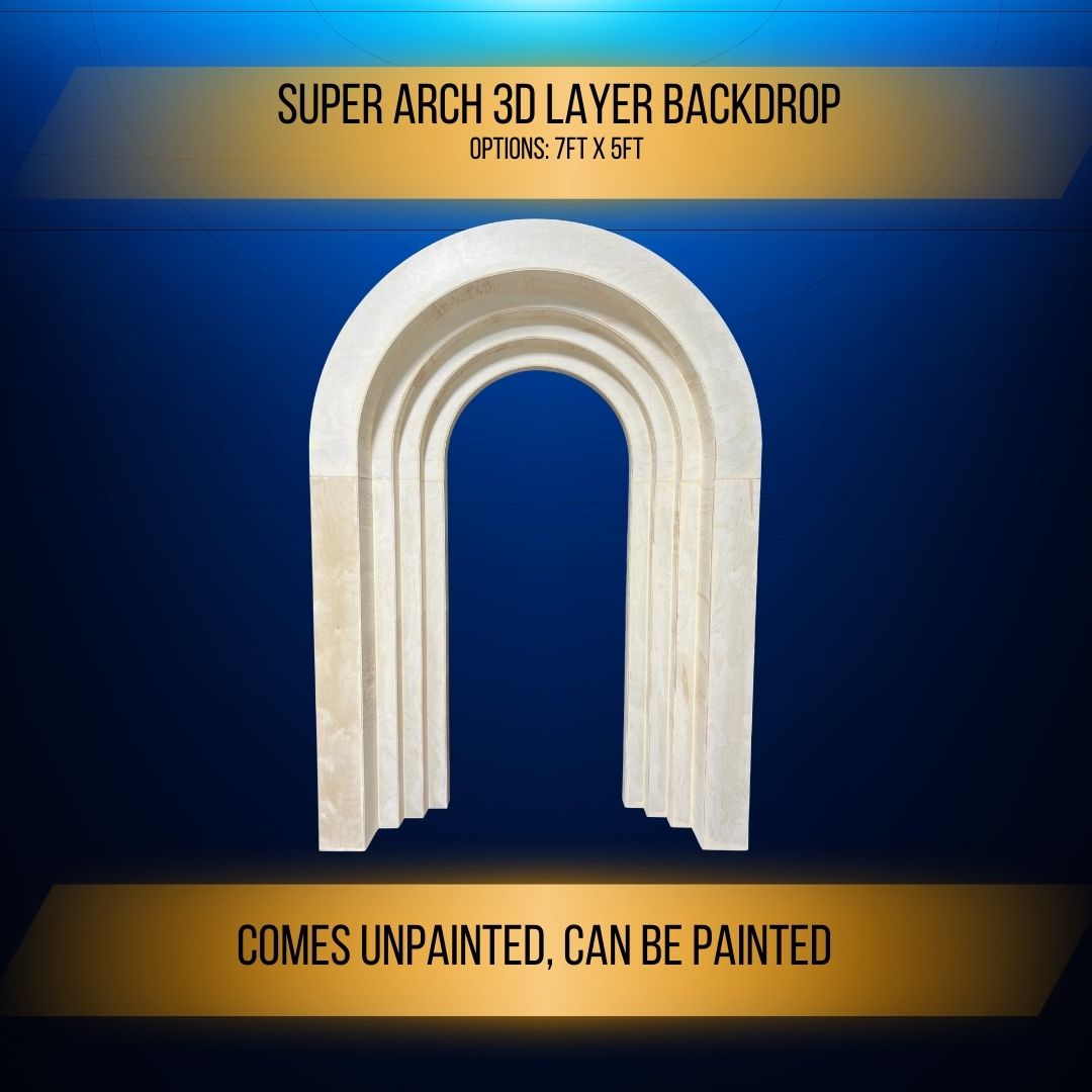 Super 3D Arch Layer Backdrop Large Party Prop Rental Business Rentals and Backdrops