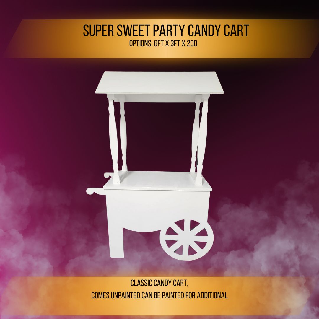 candy cart party prop and backdrops.  Party Rental Companies Party Equipment for rent.