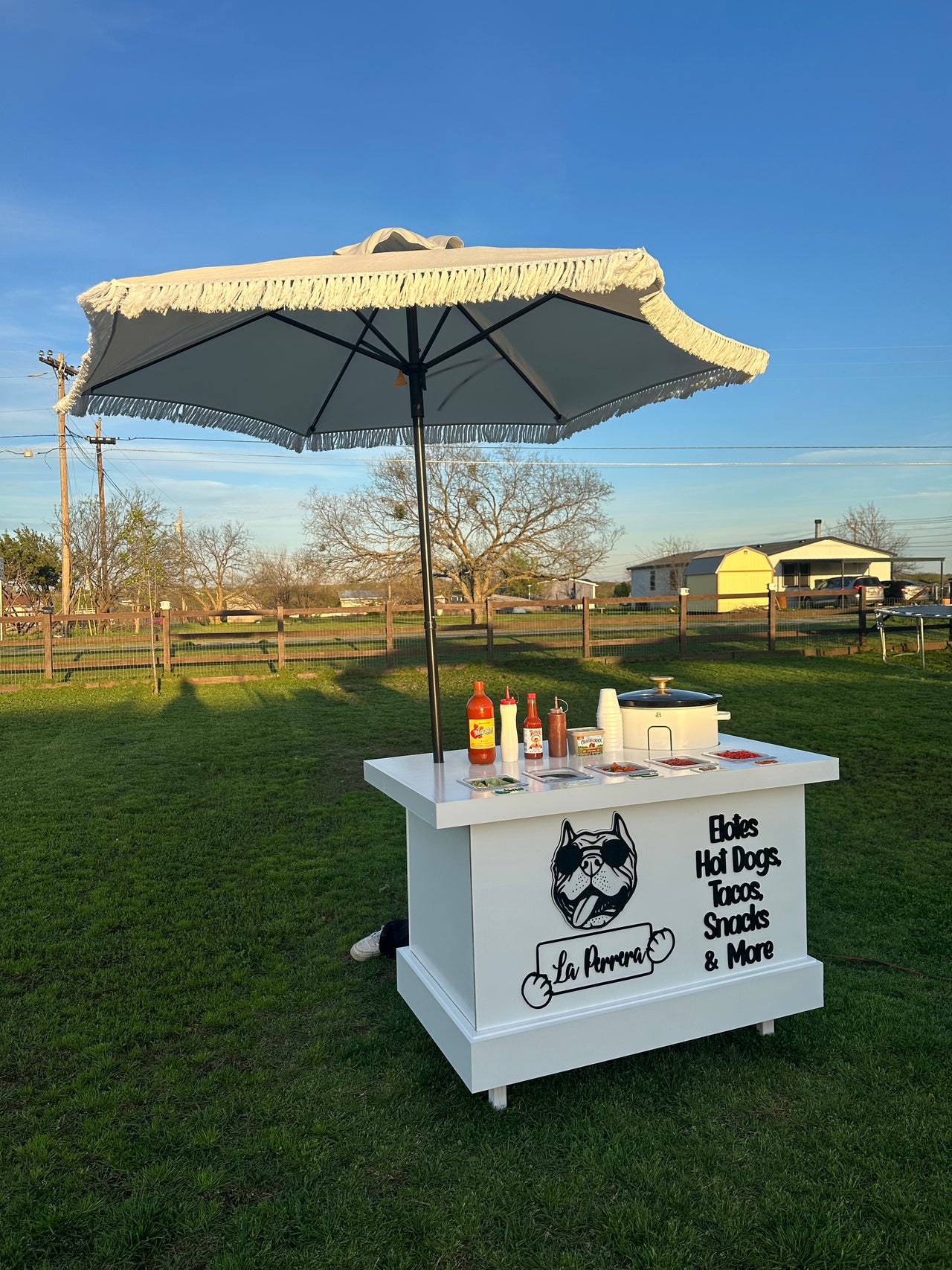 Custom Elote Cart W/ Umbrella ( Foldable)