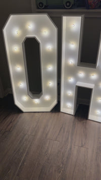 OHBABY Marquee With Lightbulbs